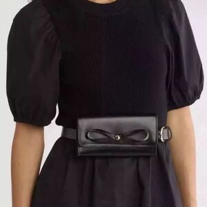 Kate spade Black Belt Bag with Bow Detail